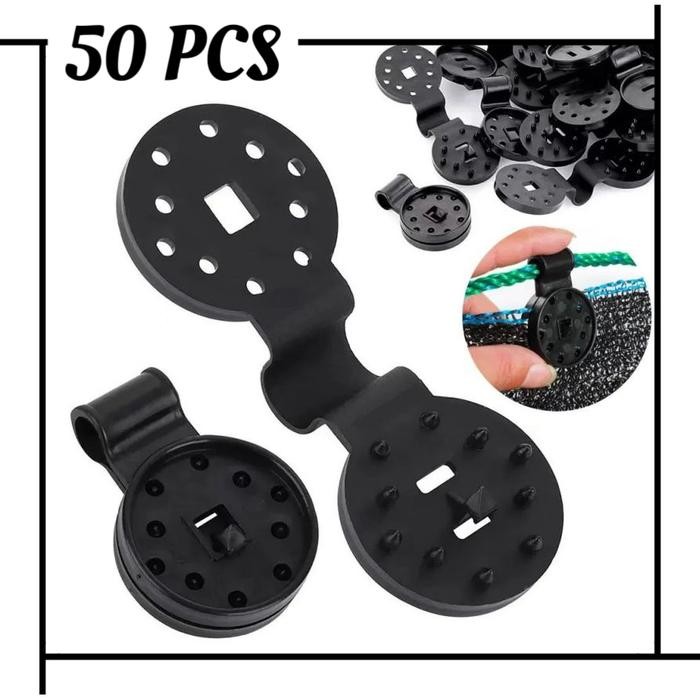 50pcs Klip Jaring Klip Penjepit Paranet Klip Paranet Bulat Clip Paranet Klip Jaring Bulat Penjepit
