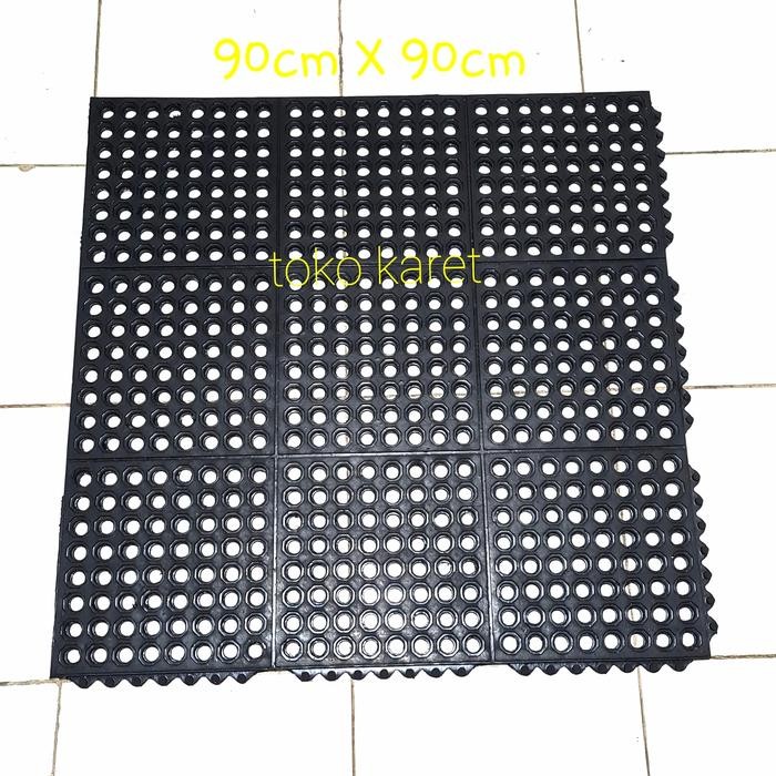 Karet keset / Karpet Karet lantai anti slip/Karet keset lobang lobang
