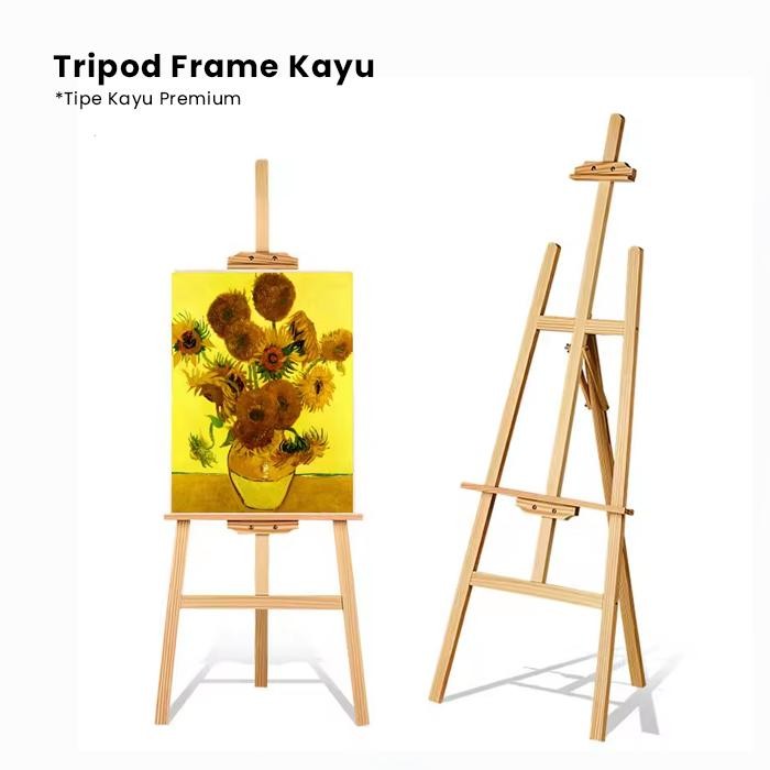 

TERBARU! Stand Frame Tripod / Wooden Easel Tripod Kayu Stand Lukis Bingkai Foto
