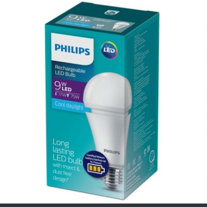 [Expert] PHILIPS Lampu Emergency LED Bulb Rechargeable 9 Watt