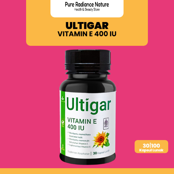 Ultigar Vitamin E 400 IU BPOM dan Halal – Membantu menjaga kesehatan kulit, meningkatkan kelembaban 