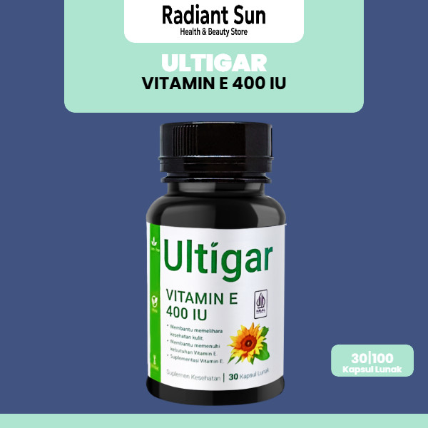 Ultigar Vitamin E 400 IU BPOM dan Halal – Membantu menjaga kesehatan kulit, meningkatkan kelembaban 