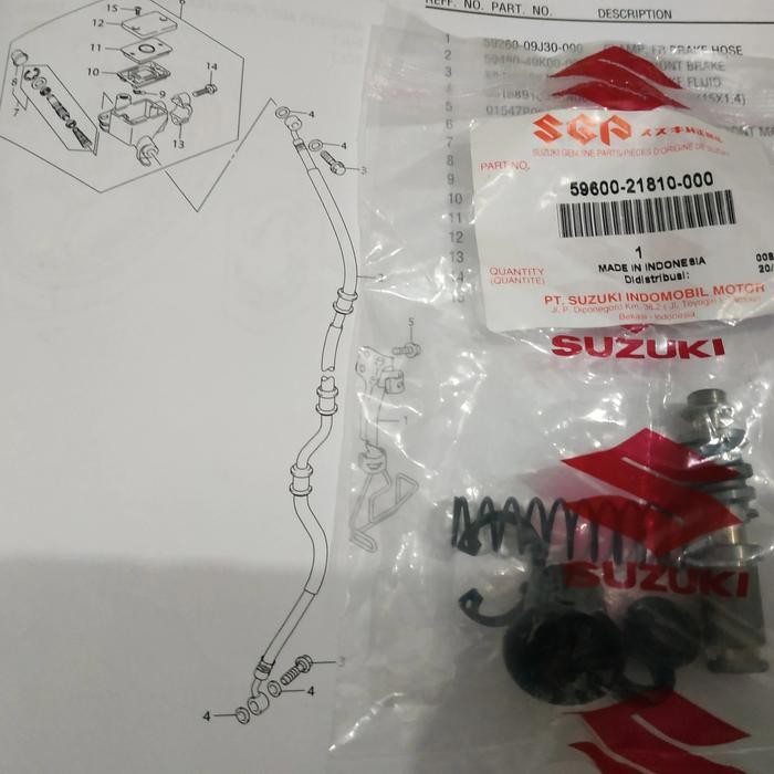 Termurah Master Rem Atas/Piston Cup set Suzuki Nex 2/Nex II