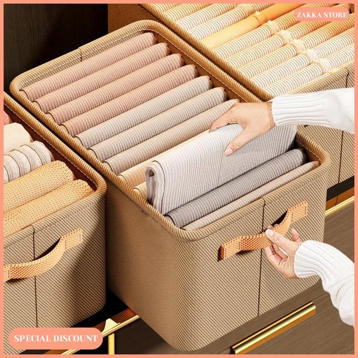 Zakka COD Penyimpanan Kotak Lemari Pakaian / Storage Box Pakaian / Lemari Pakaian / Laci