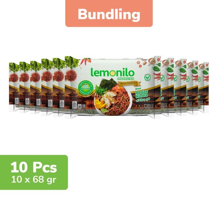 

10 Pcs Lemonilo Mie Instan Goreng Pedas Korea 68g