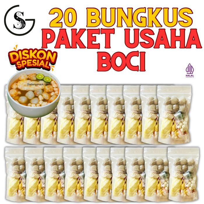 

20 BUNGKUS BASO ACI PAKET HEMAT USAHA HOTPOT INSTAN Food Kaldu Pedas Makanan Kuah Seblak Bakso aci