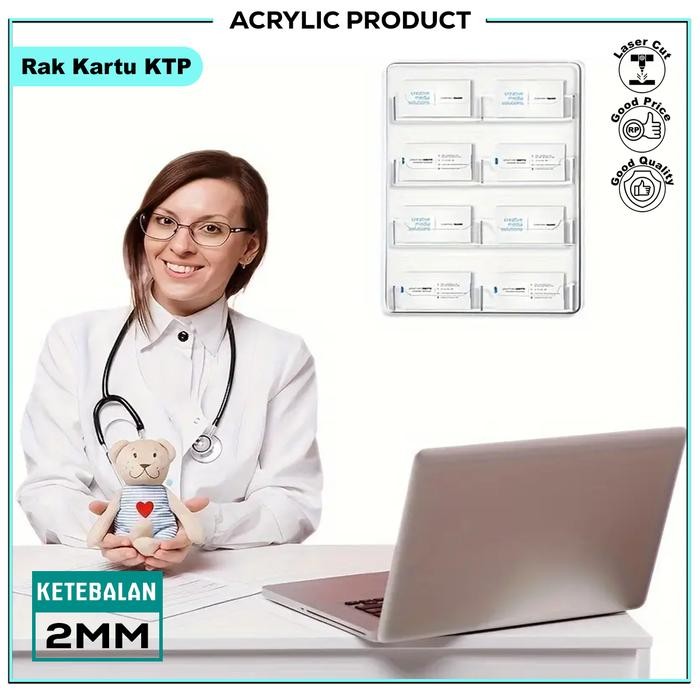 

Acrylic Rak Dinding Kartu Ktp Display Tempat Penyimpanan Kartu Identitas R22