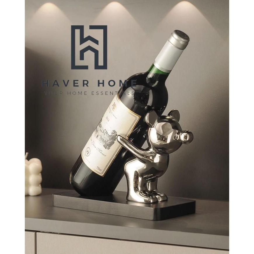 Rak Botol Anggur Minuman Bottle Rack Wine Holder Dekorasi Meja Bar Koleksi Tempat Penyimpanan Wine