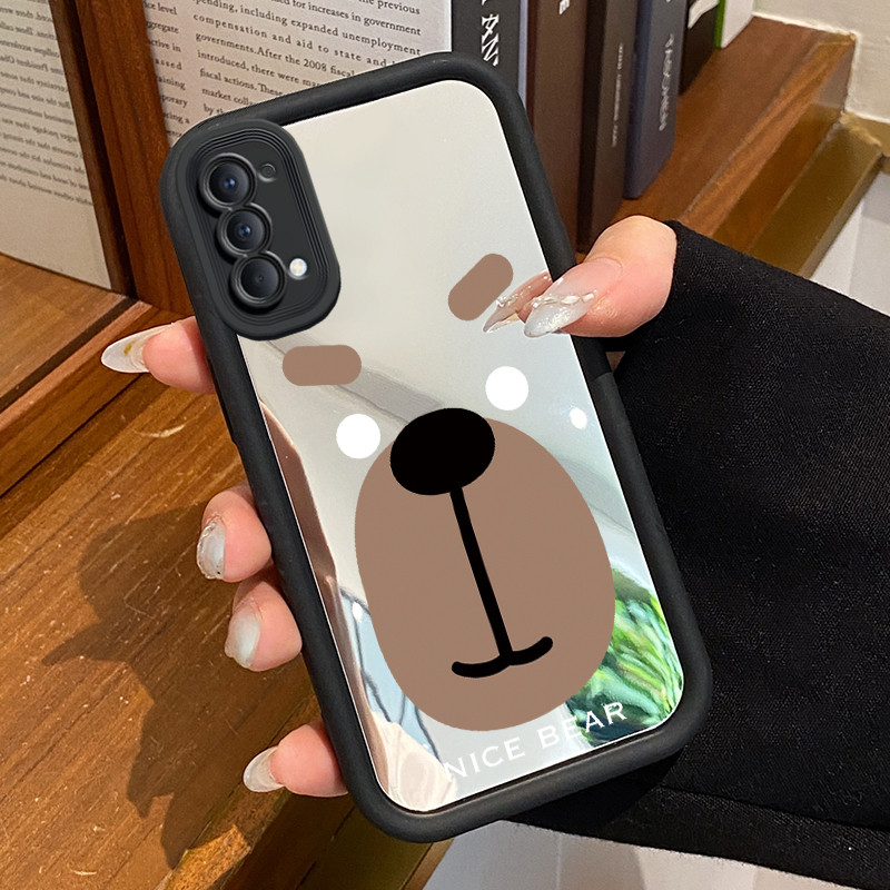 Casing Hp OPPO Reno 4 4G Reno4 Reno 4 5G Case Casing Lukis beruang kecil Kasing HP Kesing Silikon So
