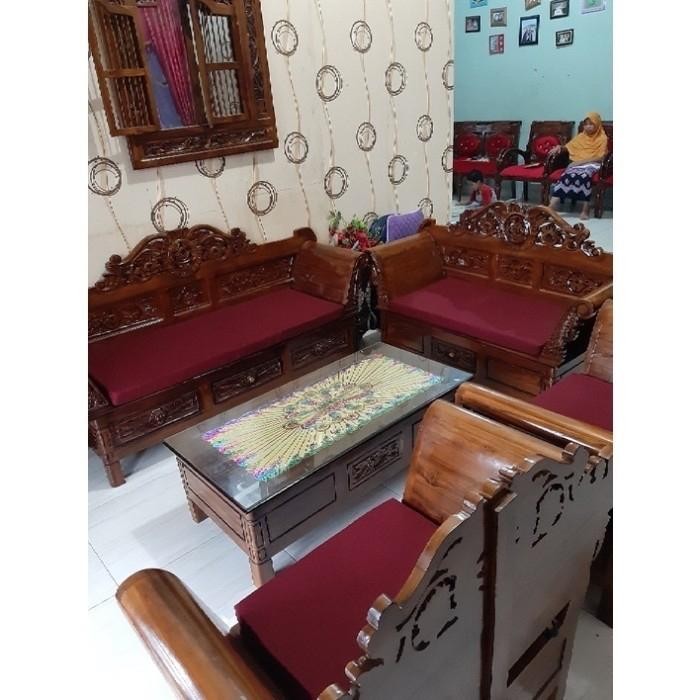 Alas Duduk Kursi Sudut Kayu Pesanan 700 Grab/Gosend