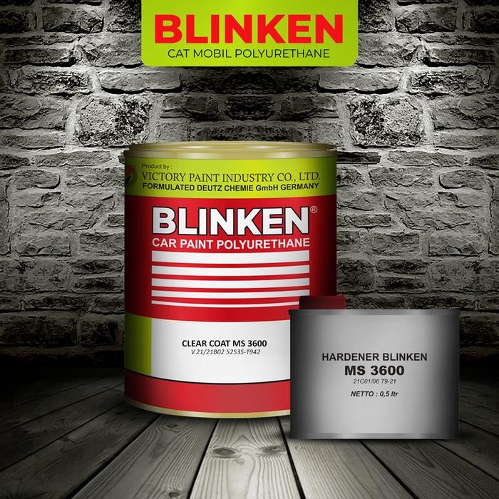Blinken Polyurethane Clear Coat/Vernish MS 3600 dan Hardener Khusus