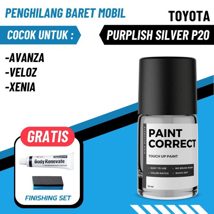 CAT OLES PENGHILANG BARET MOBIL TOYOTA P20 PURPLISH SILVER AVANZA XENIA
