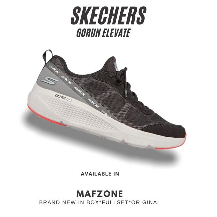 Skechers GOrun Elevate - Accelerate Men's Running -BLACK/GREY ORIGINAL