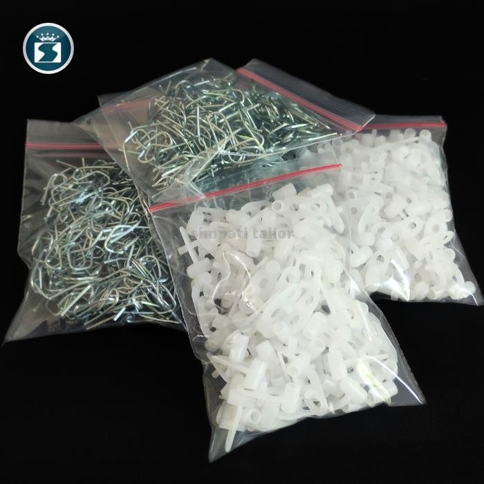 (Ask) - Kawat Pengait Kait Cantolan Gorden Hordeng Tirai Besi Plastik