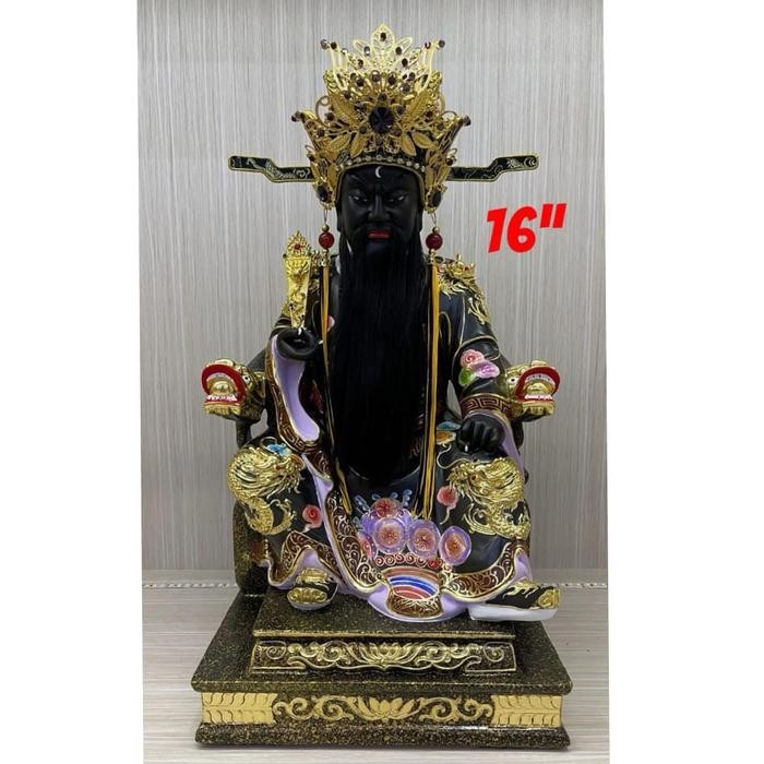 Patung Dewa Hakim Bao - Jaksa Bao - Pao Kong 16In Kayu Taiwan