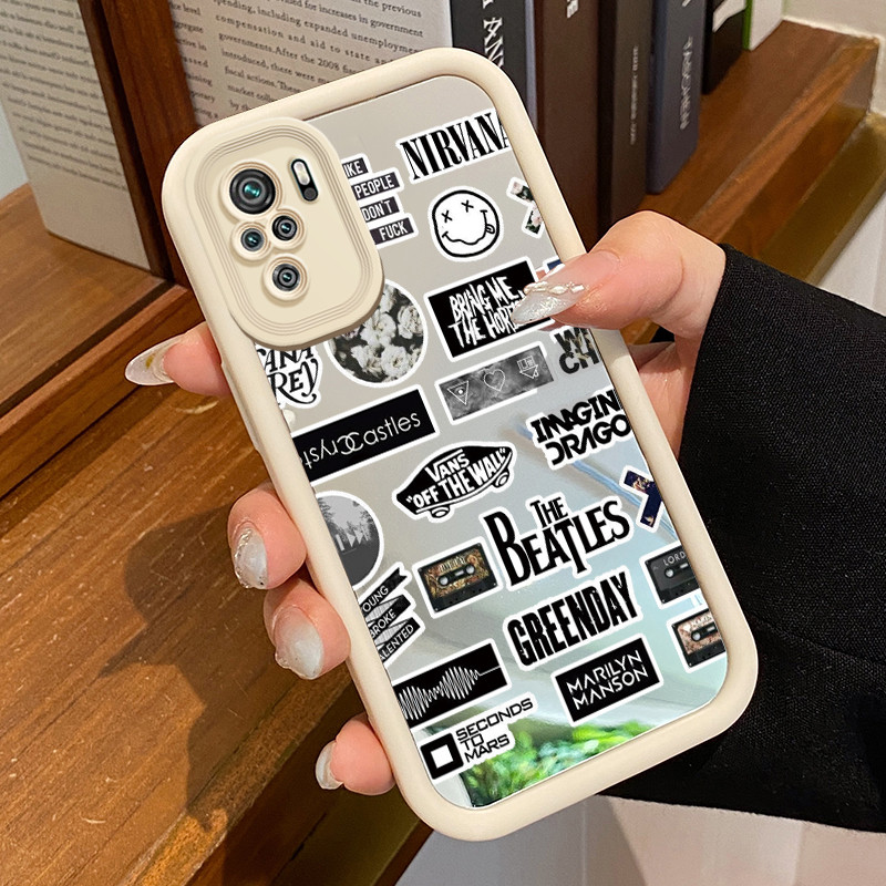 Casing Hp Untuk Xiaomi Redmi Note 10 Redmi Note 10s Redmi Note 10 Pro POCO M5s Case Hip-hop cermin K