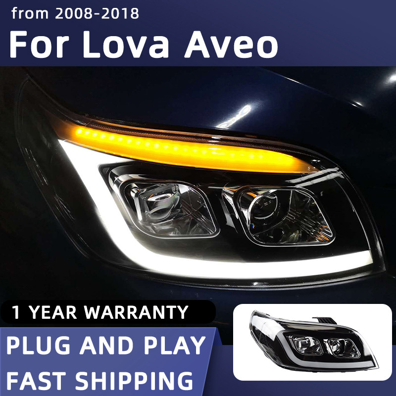 Car Styling Head Lamp for Lova LED Headlight 2008-2018 Lova Aveo