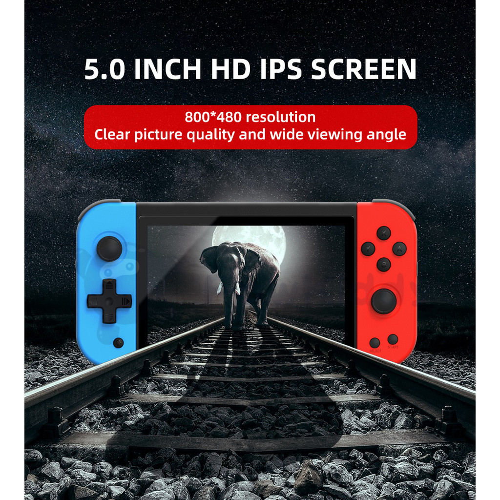 POWKIDDY 2022 X51 New Handheld Game Console 5 Inch Large Screen