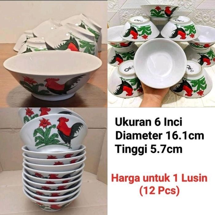 mangkok bakso cap ayam jago harga untuk 1 Lusin