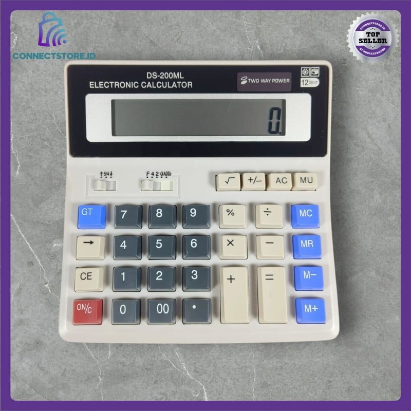 

Kalkulator 12 Digit Large LCD Display Two Way Power Solar-Silver