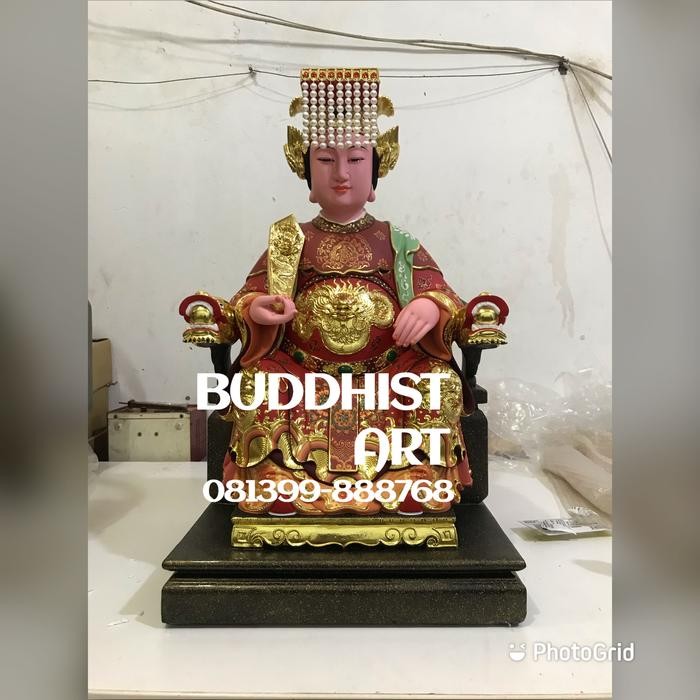 Patung Dewi Macu/ Mazu/ Maco/ Dewi Samudra Bahan Kayu Taiwan 24 In