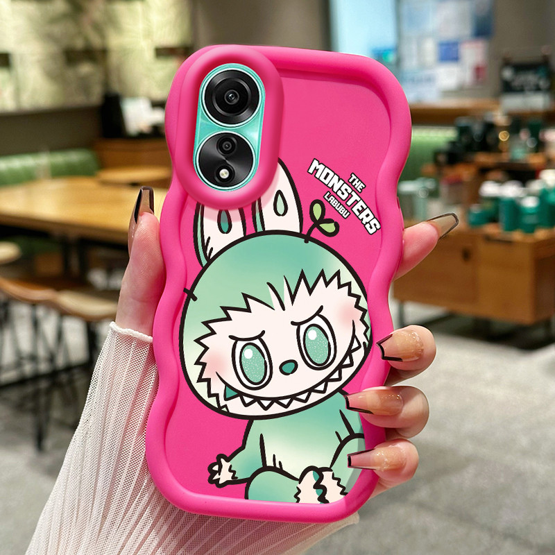 Casing HP Untuk OPPO A78 Case lucu Kartun daun boneka Kesing Cesing lunak Silikon Softcase Macaron K