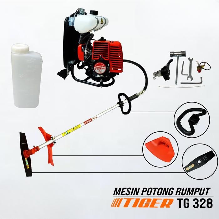/////] Mesin Potong Rumput TIGER TG328 Pemangkas Pemotong Babat Pangkas Gulma