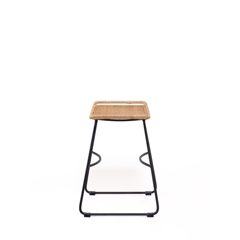 Fuga Bangku Rotan Stool Rattan Cafe Kafe Stack Tumpuk Susun Natural
