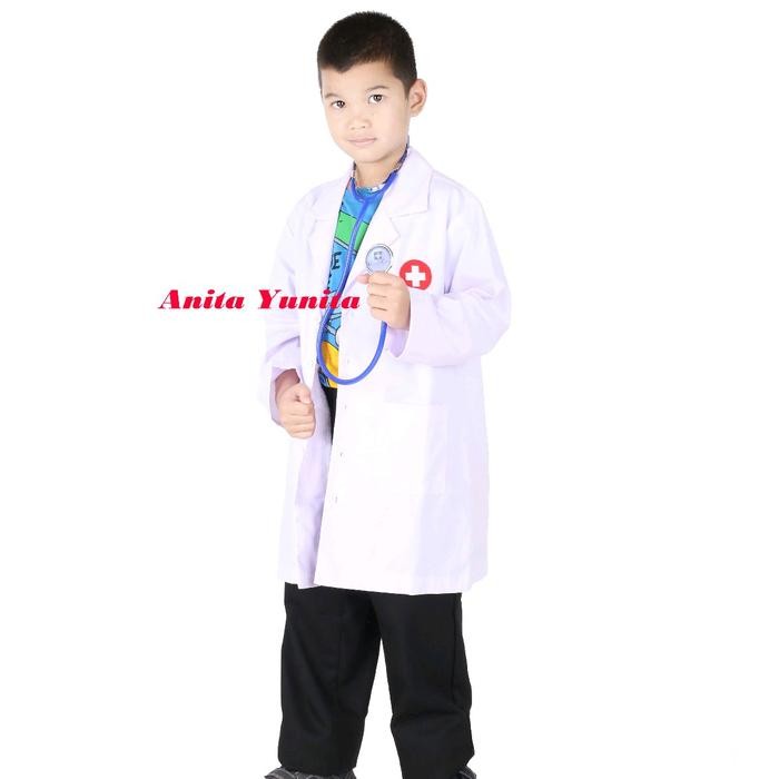 PROMO baju dokter anak kostum dokter kostum anak jas dokter putih sneli anak kostum karnaval baju