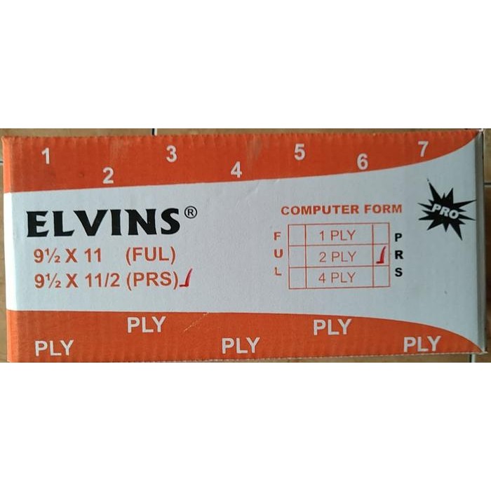 

Continuous Form 9.5 X11" /2 2ply ELVINS/Kertas Komputer