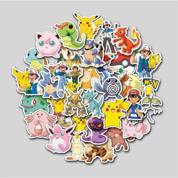 

STICKER PACK POKEMON STICKER TUMBLER STIKER LAPTOP KOPER HELM Paper