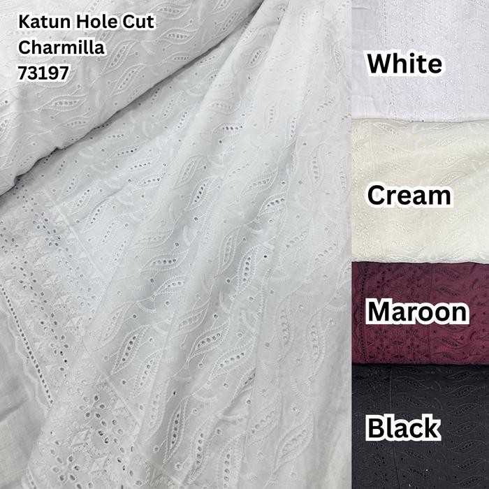 

kain katun bordir bolong emboss