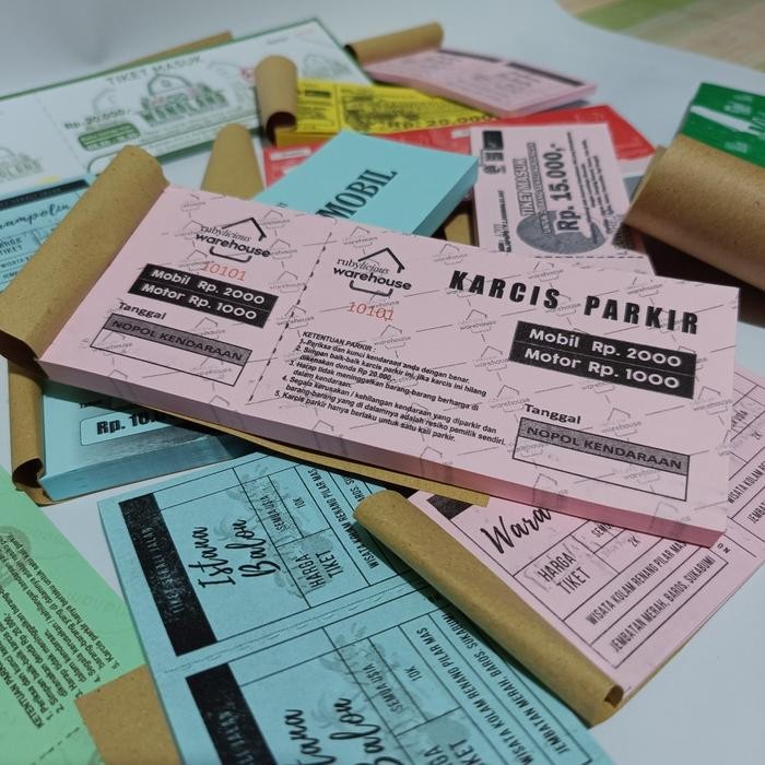 

Karcis Parkir Mobil Motor Objek Wisata Rekreasti Pasar Mall CUSTOM