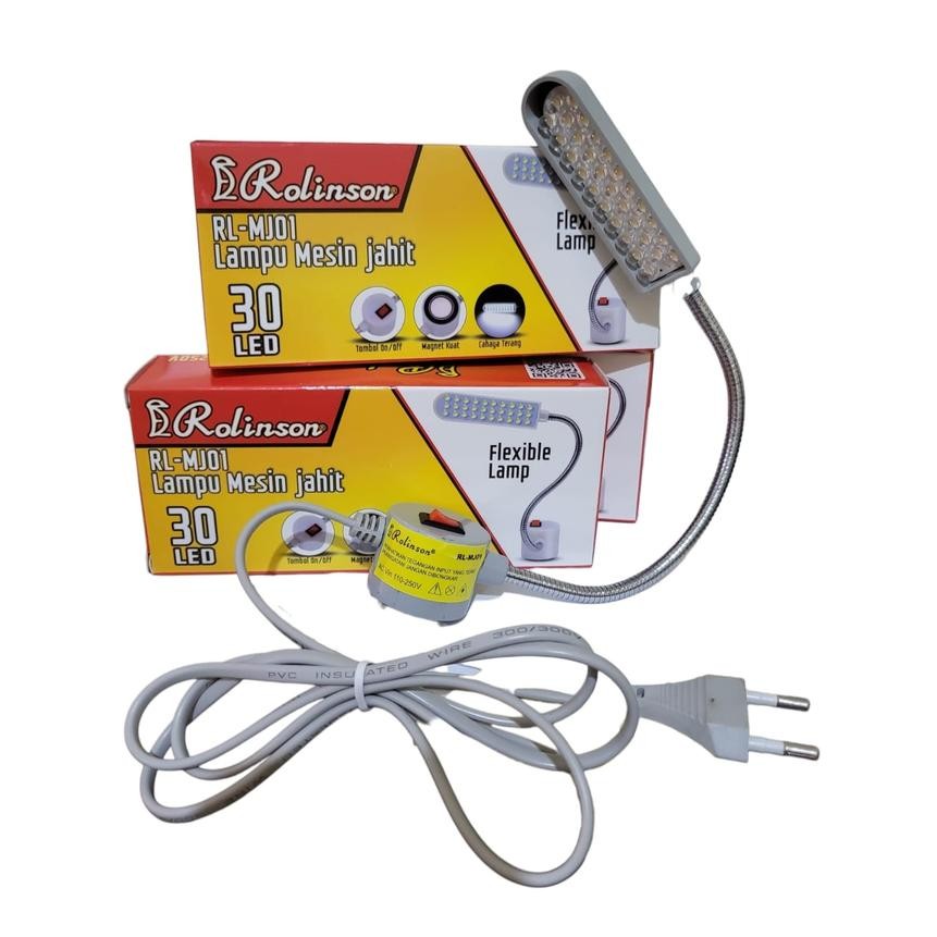 

( COD ) Lampu Mesin Jahit RL - MJ01 ROLINSON LED 30 Titik Magnet flexible 360 derajat 1,3meter