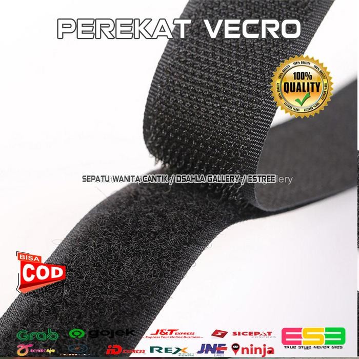 

Roll Perekat Velcro 25 mm Hitam Putih 2,5 cm Perepet Loop & Hook