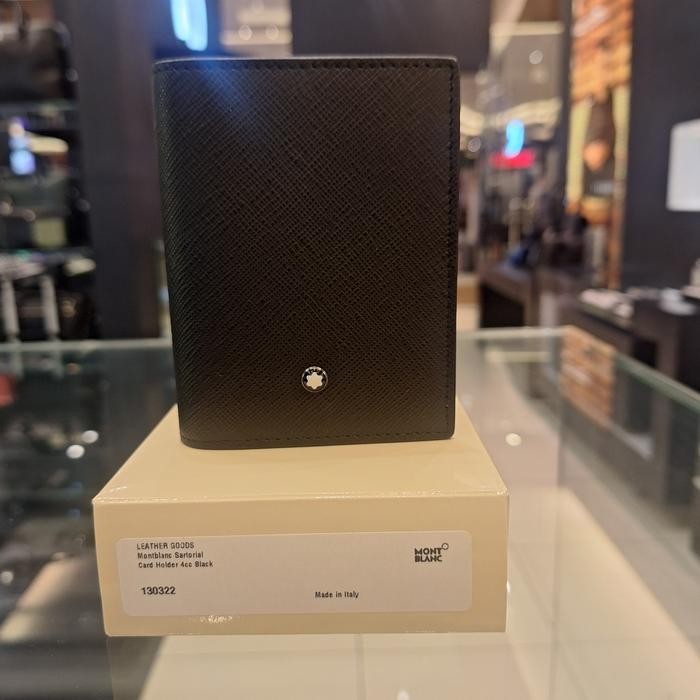 

Montblanc Dompet Kulit Sartorial Card Holder 4CC Hitam dengan 3 Slot Kartu dan 1 Slot Tambahan untuk