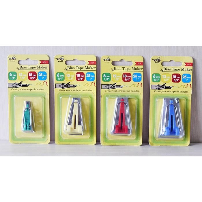 

Bias Tape Maker Set / Alat Pembuat Bisban isi 4 Pcs CY-BTM-S4