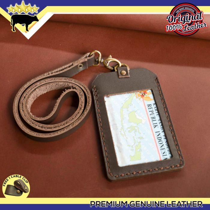 

GANTUNGAN ID CARD NAME TAG DARI KULIT ASLI JAHIT TANGAN LEATHER GOODS