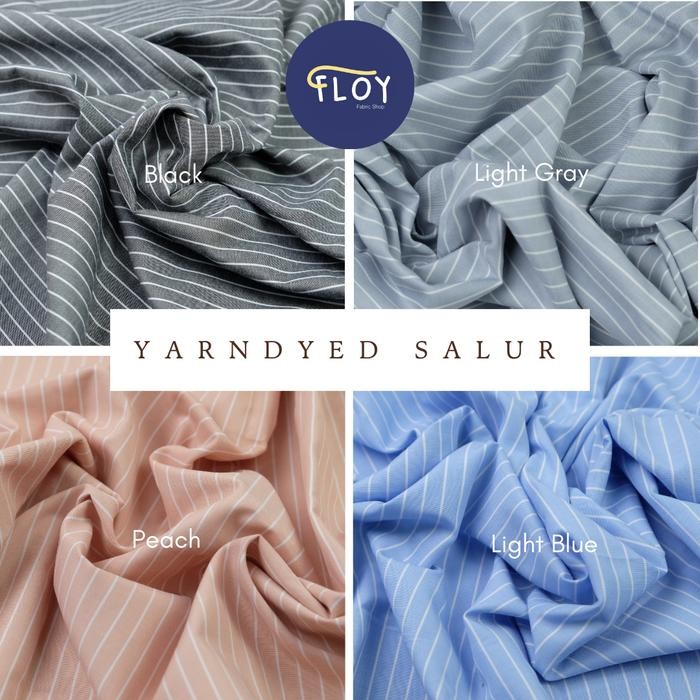 

Floy Fabric SALUR YARNDYED PER 1 METERAN kain eceran bahan kemeja, gamis