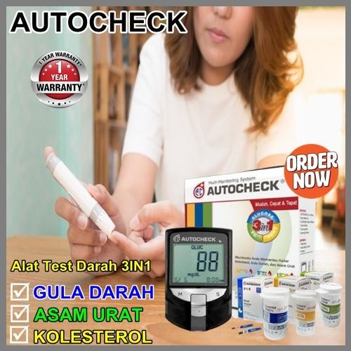 Alat test gula darah ASLI alat cek gula darah 3 in 1 lengkap autocheck