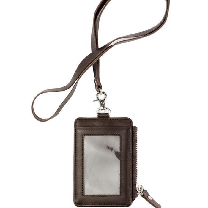 

STARKE ID Card Holder Zippered Gantungan ID Card dengan Retsleting Name Tag Lanyard Perusahaan