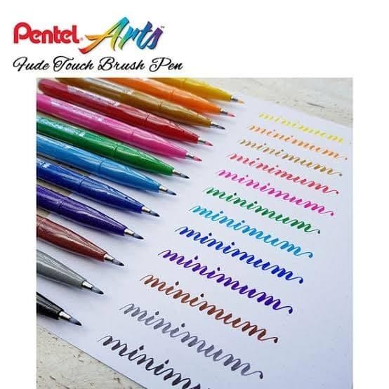 

Pentel Touch Brush Sign Pen Colouring Kuas Spidol Lettering Doodle