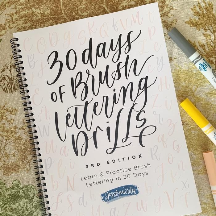 

Belajar Brush Pen Calligraphy Brushpen Hand Lettering Practice Book Buku Latihan Kaligrafi Tulis