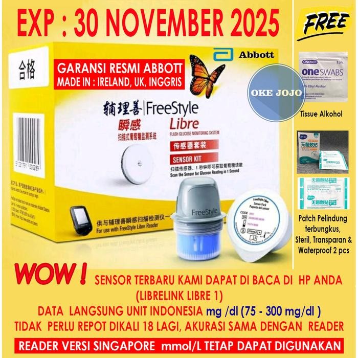 FreeStyle Libre Sensor Jaminan 1000% ORI dari Abbott