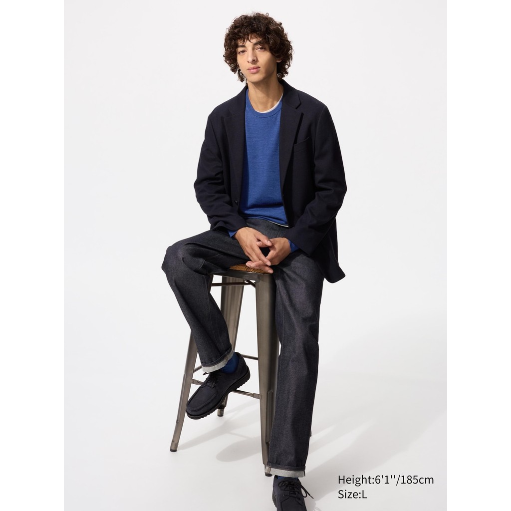 Uniqlo Sweater Extra Fine Merino Kerah Bulat Lengan Panjang