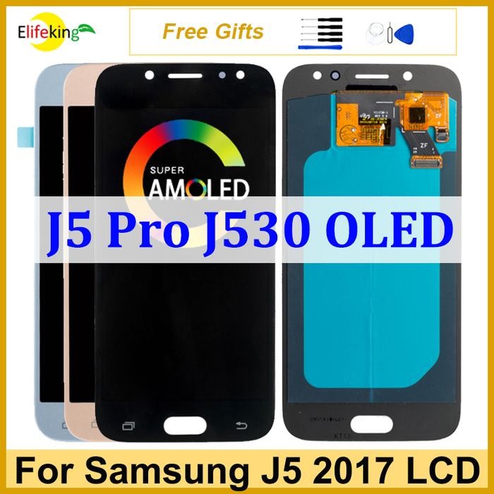 5.2'' AMOLED LCD For Samsung J530 J5 Pro 2017 Display Touch Screen SM-J530FM J530N Digitizer Assembl
