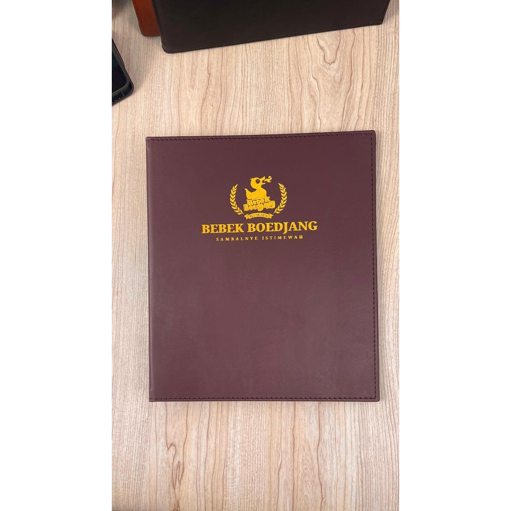 PROMO CUSTOM LOGO BUKU MENU KULIT RESTORAN - BINDER ISI PLASTIK A4