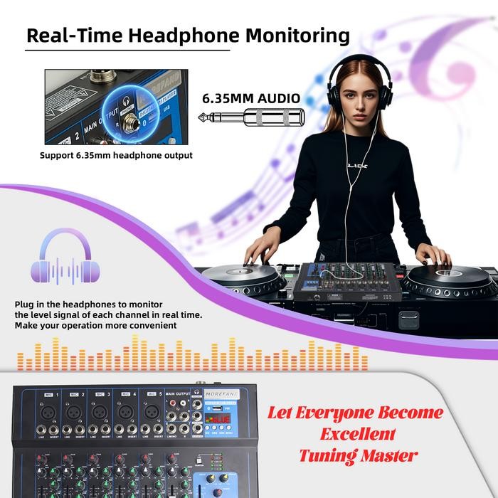 Yamaha Mixer Mg04Bt/Mg07Bt 4 Channel Audio Mini Rekaman Langsung Bluetooth Terhubung Ke