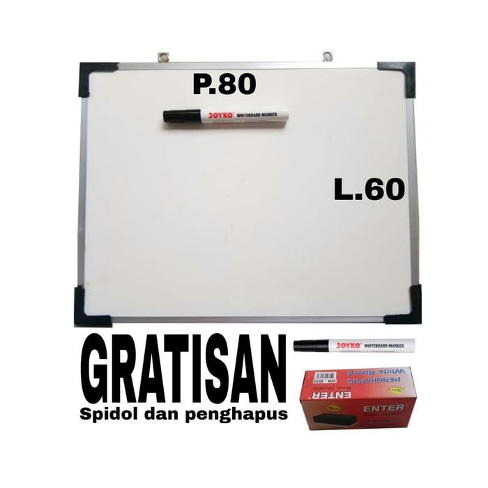 

Papan Tulis Whiteboard P.80 L.60