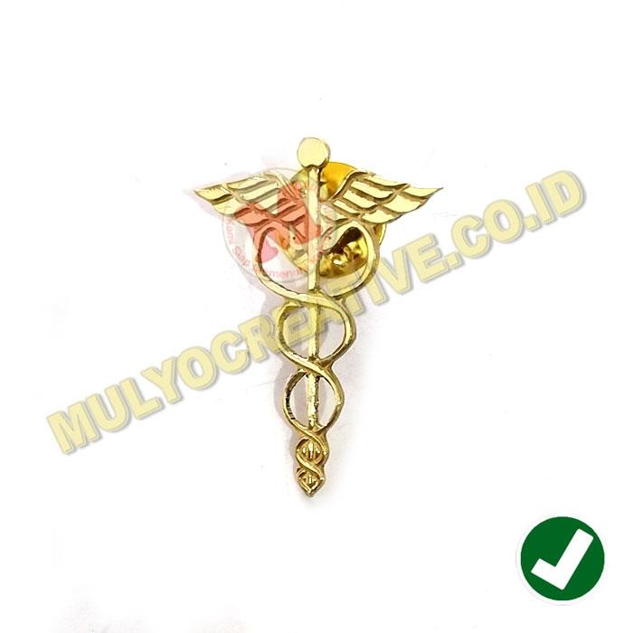 

Pin Lencana Lambang Ular Kedokteran Pin Logo Staff Of Aesculapius PREMIUM